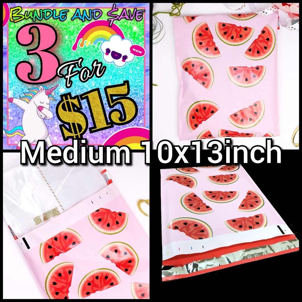 Poly Mailers 10x13" watermelon